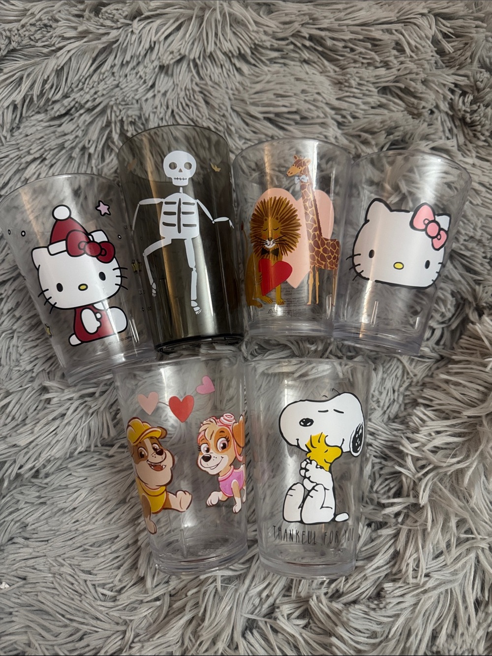 Pottery Barn Kids, 6 Character Party Cups - Clear